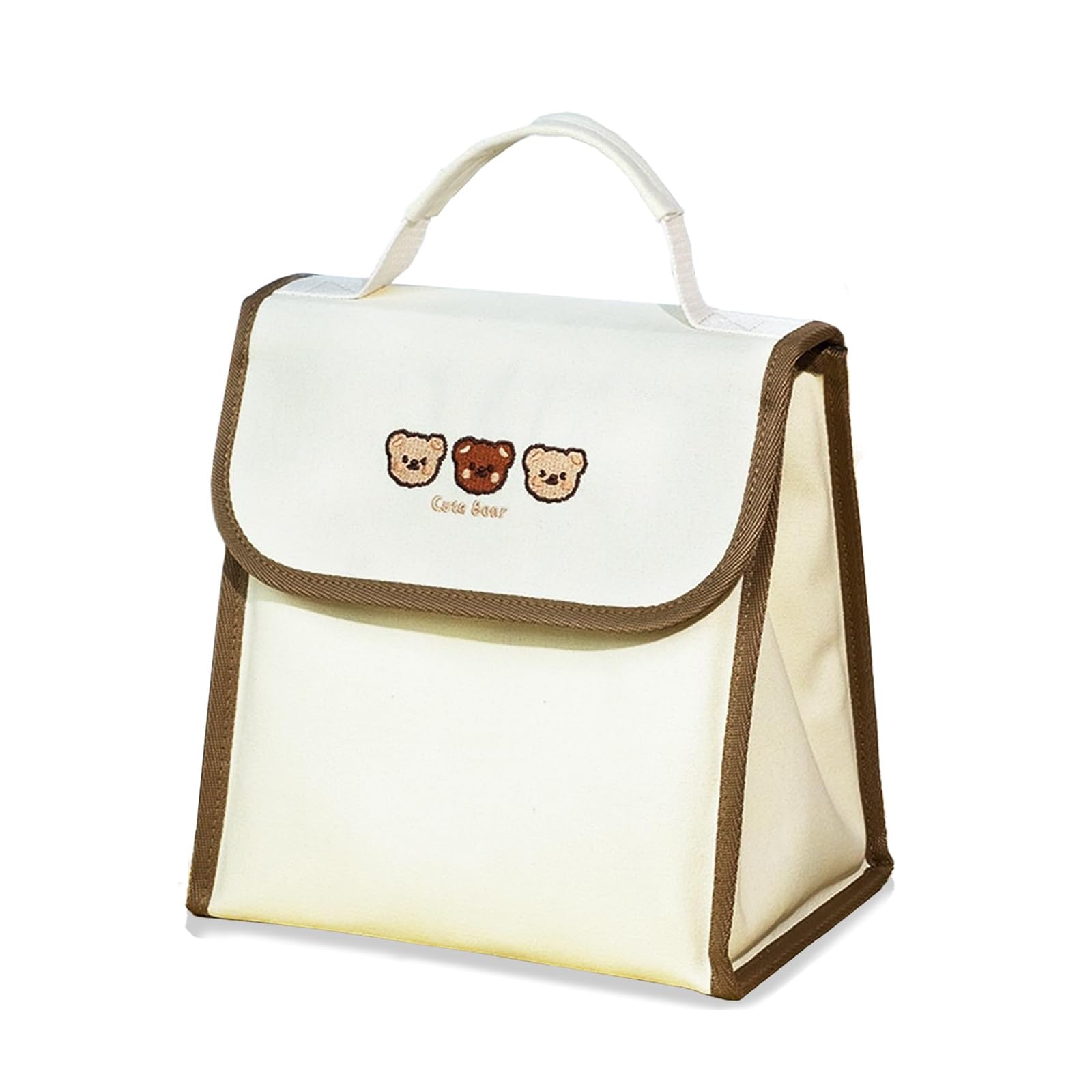 zalati Lunch Bag Insulated Cooler Tote Food Carry Bag Cute Pattern for Lunch, Picnic, Travel - Hook and Loop, Bears
