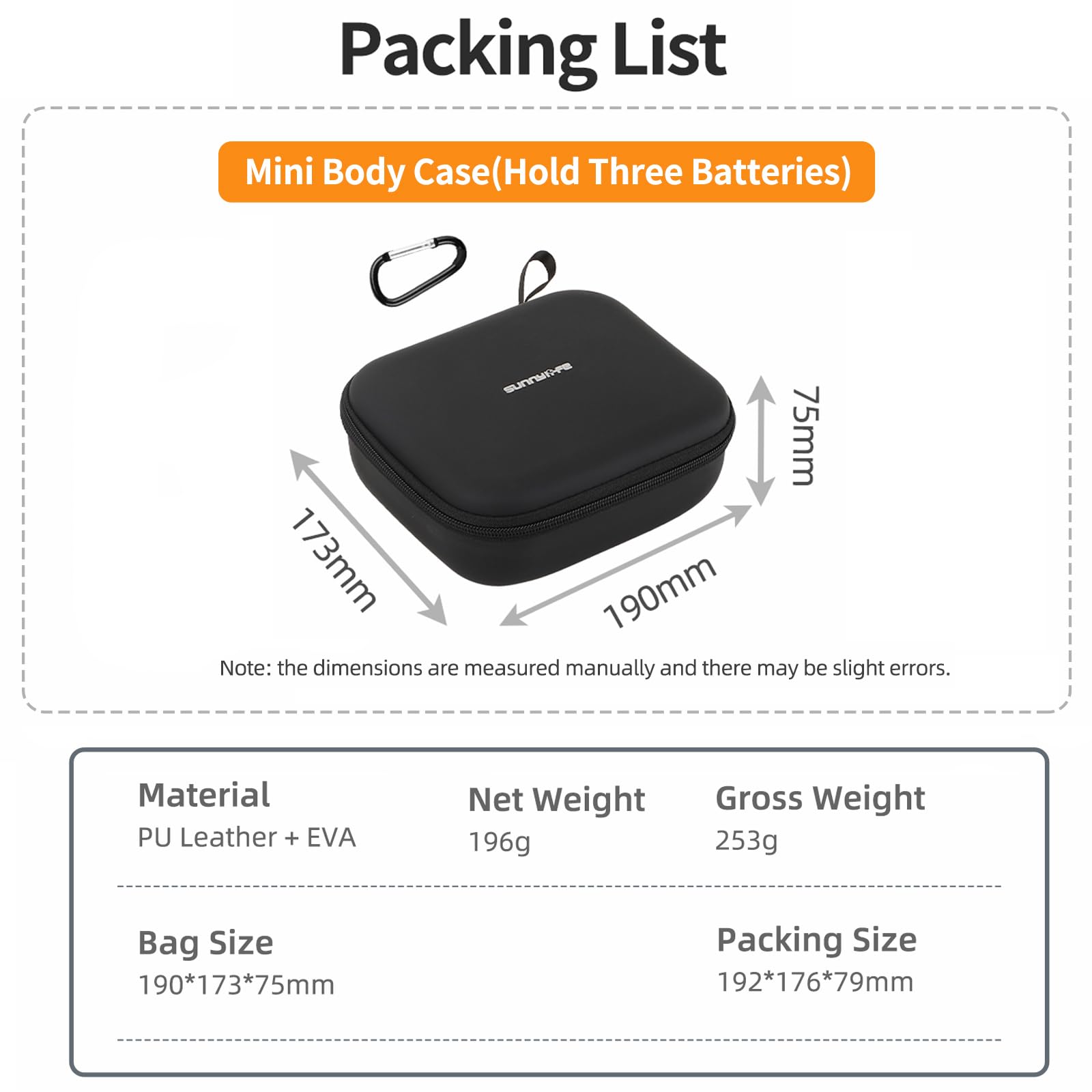 ZJRXM Neo 2 Tasche, Schutztasche PU Case Bag Tragetasche für DJI Neo 2 Drohne Zubehör, Tragbare und Kompakt (Orange)