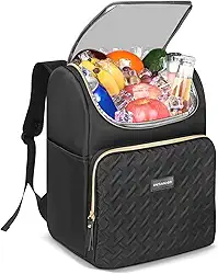 INSMEER Bolsa Térmica tipo Mochila Portátil 35 Latas, à Prova d’Água e Vazamentos, Cooler Térmico para Cerveja, Praia, Viagem, Piquenique e Camping