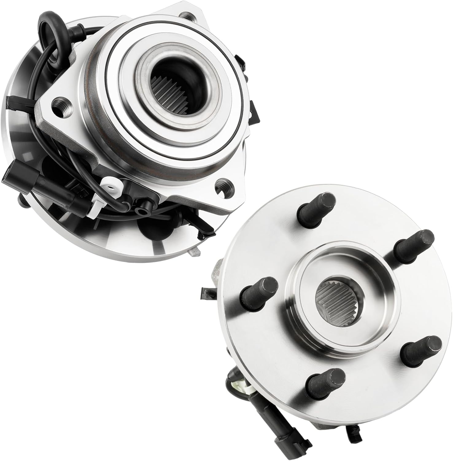 513177 & 513176 Front Wheel Bearing Hub Assembly Compatible with Jeep Liberty 2002 2003 2004 2005 2006 2007, with ABS 5 Lug