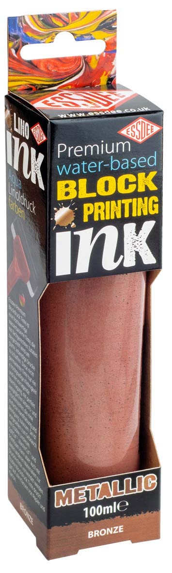Essdee Block Printing Ink, Metallic Bronze, 100ml