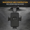 Portronics Clamp M5 Car Phone Holder Stand with Grip Rotation, Strong Hold, Suction Cup Mount, Single Hand Use, Shockproof Build, Mobile Stand for Car (Black) gallery image