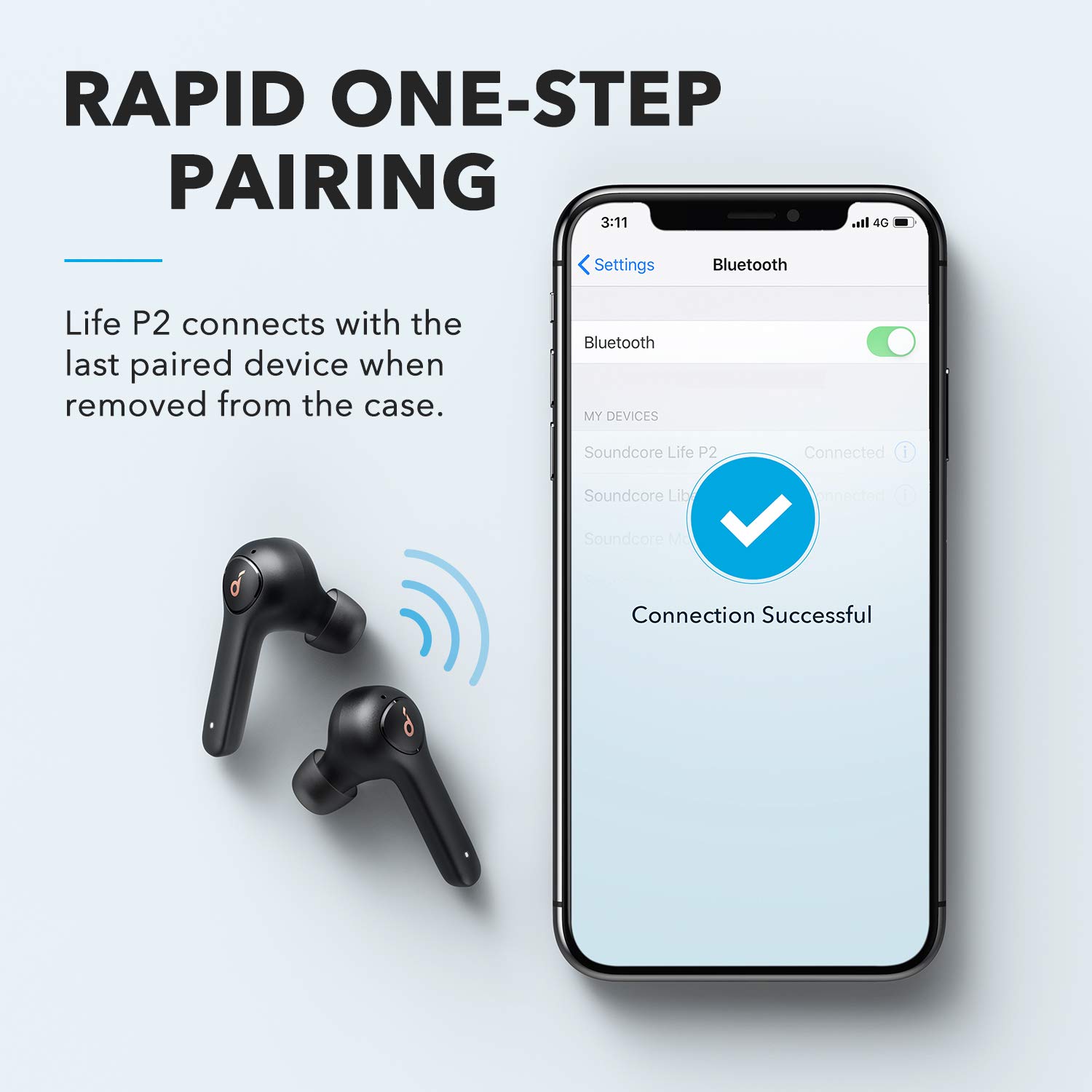 Wireless Earbuds, Anker Soundcore Life P2 Wireless Headphones with cVc 8.0 Noise Reduction