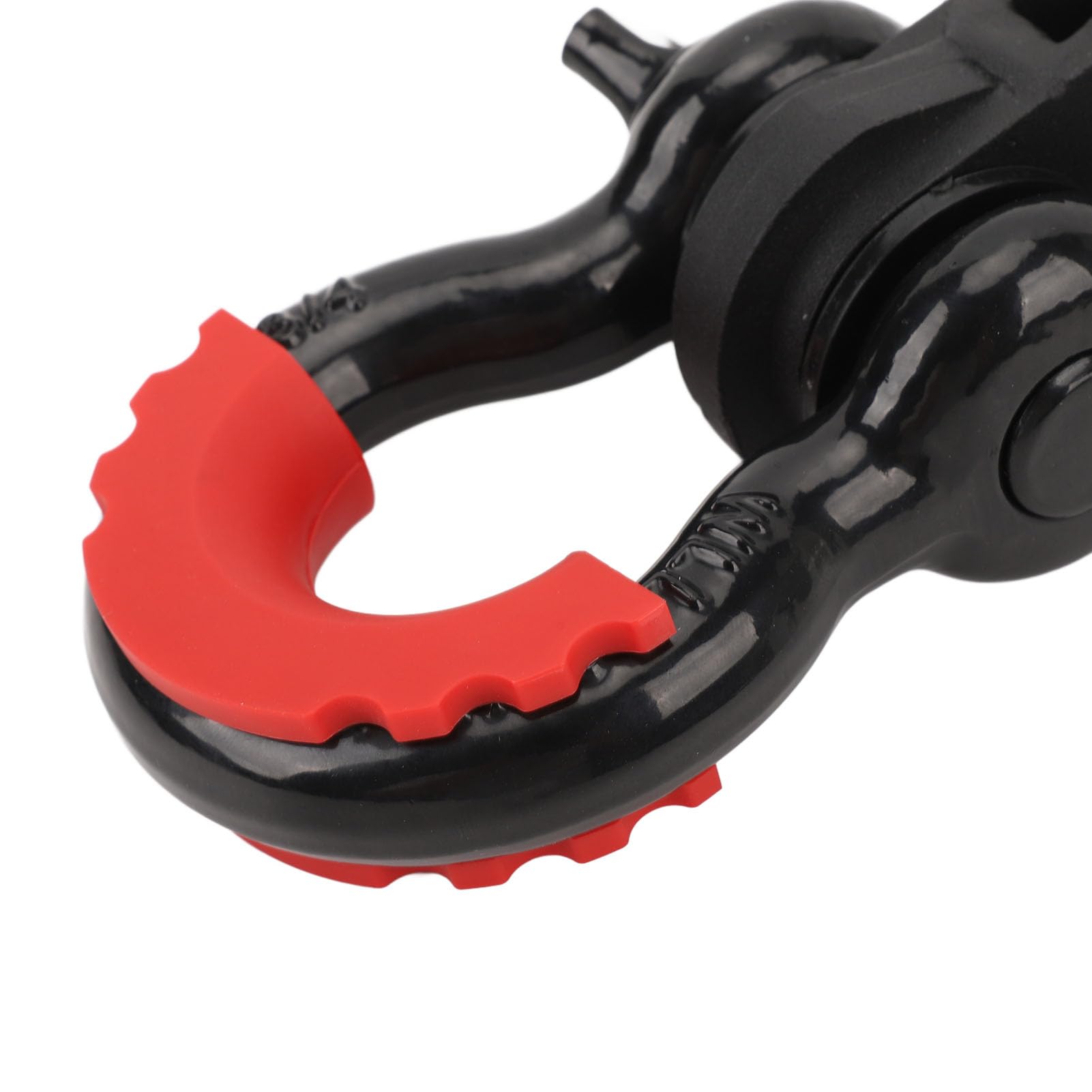 Mocowanie Przedniego Haka Holowniczego Heavy Duty z Pierścieniem 3/4" D do 2009-2023, Odporne na rdzę do Odzyskiwania Pojazdów z Błota/śniegu, Stal Czarna, 2 szt.