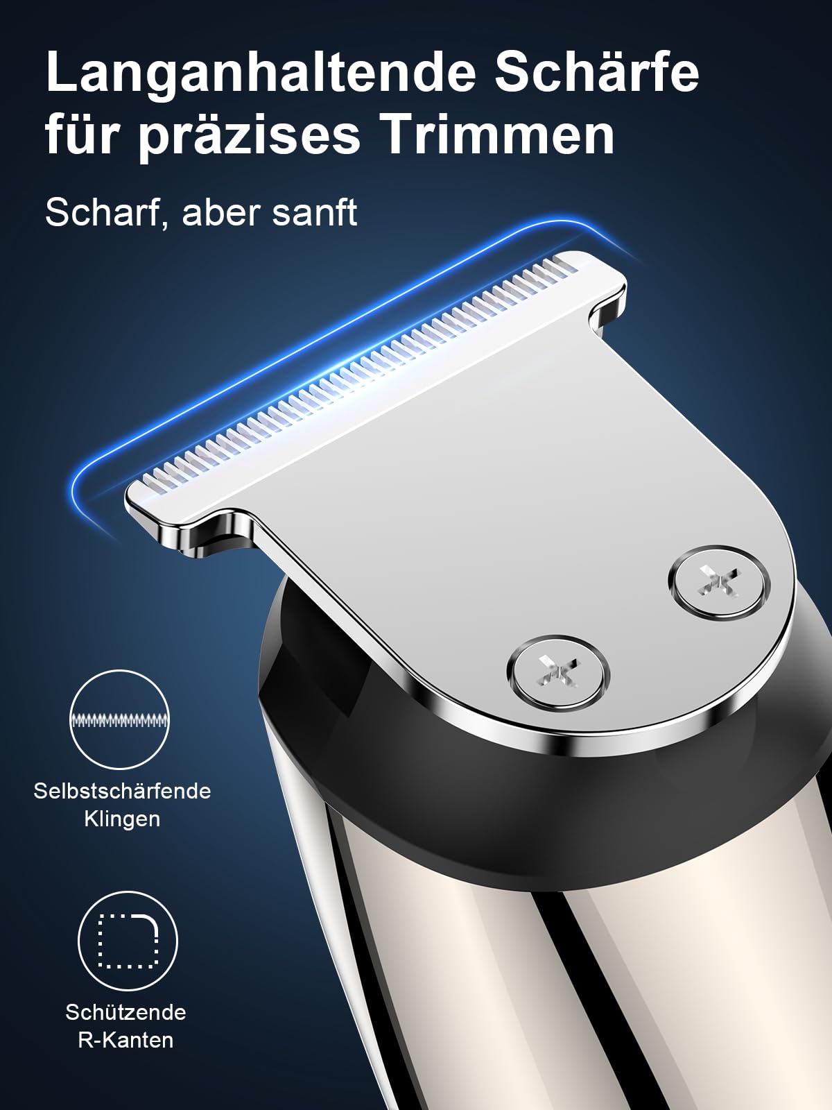 Profi Elektrisch Barttrimmer Herren Haarschneidemaschine: VESSTT Haarschneider bartschneider Nasenhaartrimmer Körperhaartrimmer für Männer 11in1 Trimmer Set, USB wiederaufladbar & Wasserdicht Rasierer