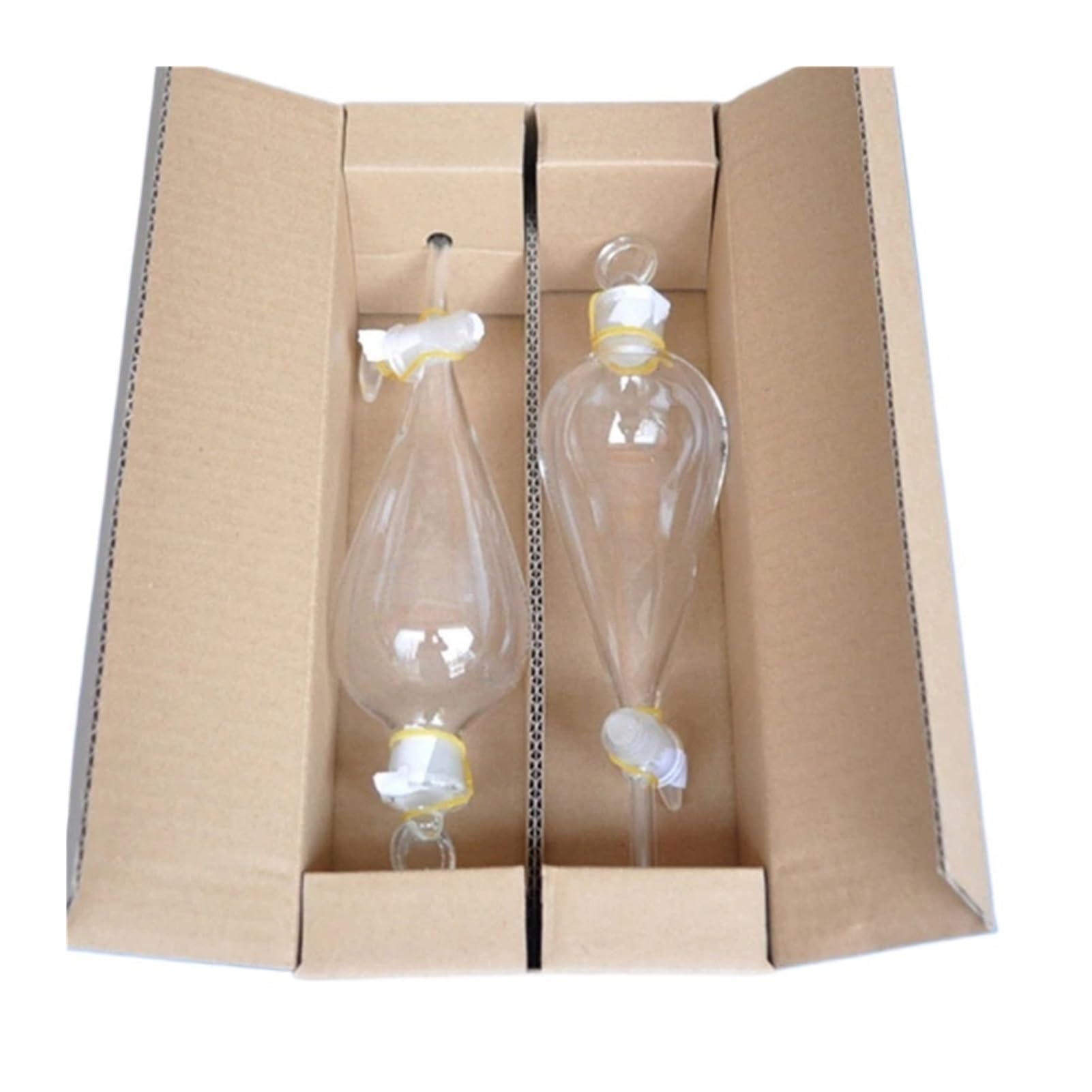2 unids/Pack 125mL Embudo Separador de Vidrio con tapón de Vidrio Tornillo Grifo Embudo separatorio cristalería de Laboratorio