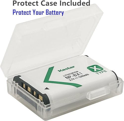 Miniatura 2 de Kastar Paquete de 2 baterías + cargador LCD de repuesto para Sony NP-BX1 y Cyber-Shot DSC-HX50V HX300 RX1 RX1R RX100 RX100 II RX100M II RX100 III