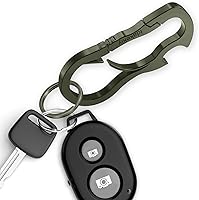 Vista 4 de Idakekiy Llavero con mosquetón doble, herramienta múltiple con llavero y abrebotellas para llaves