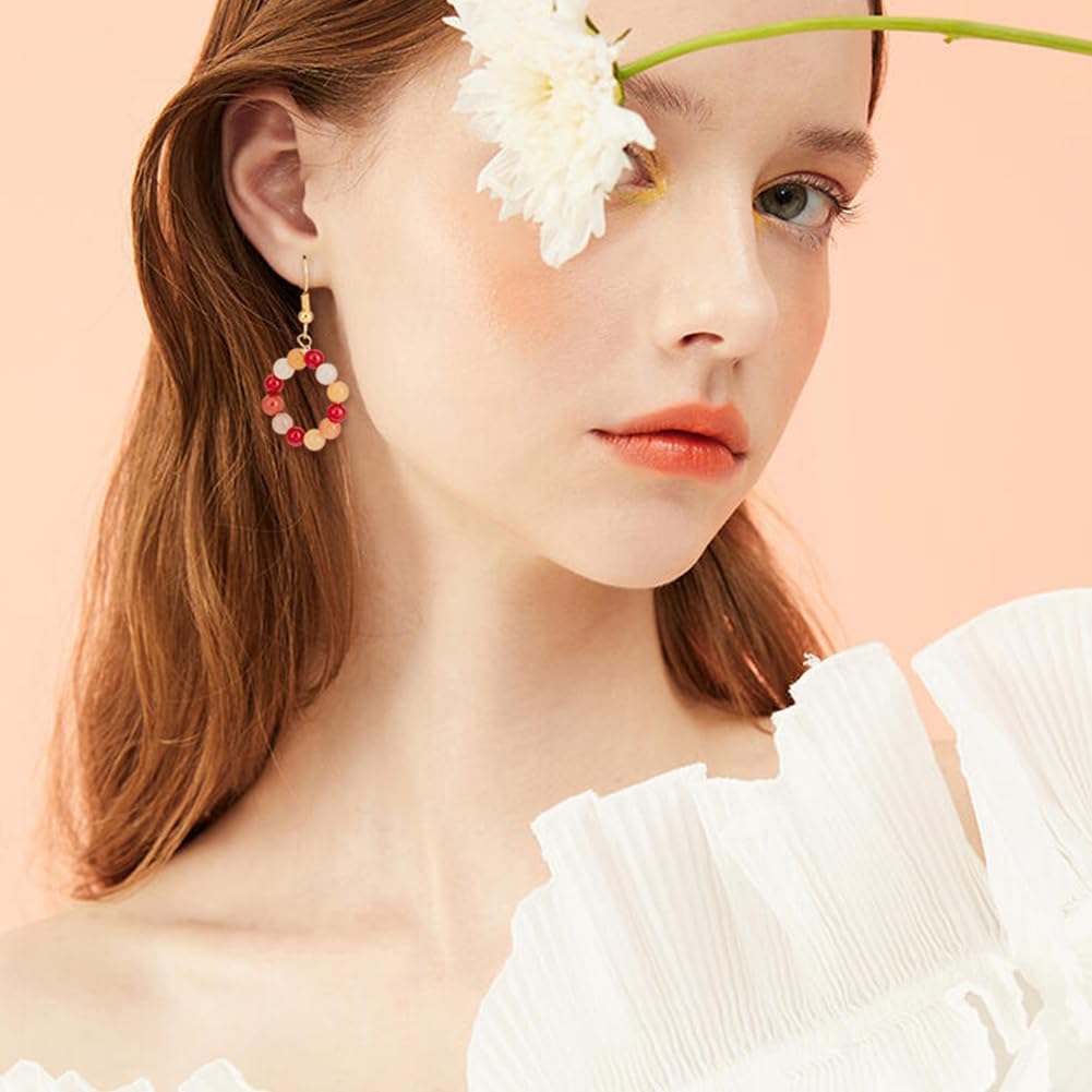 24 Styles 600PCS Natural Stone Beads with Hole Round Gemstone Colorful Assortment Energy Smooth Loose Spacer Bead Bulk for Jewelry Making Bracelets Necklaces Earring DIY Crafts Supplies - Image 5