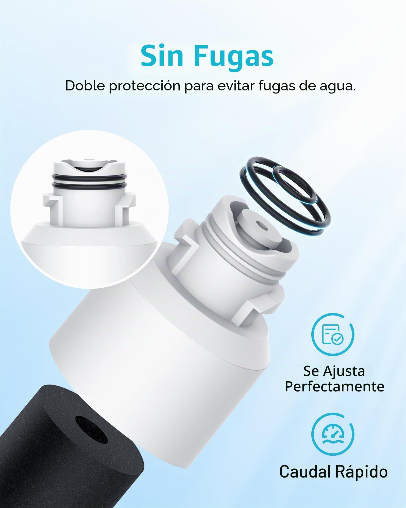 AQUA CREST Filtro De Agua Para Refrigerador, Compatible Con Samsung® DA29-00020B, HAF-CIN EXP, DA29-00020A, DA29-00019A, DA97-08006, DA97-08043ABC, HDX-FMS-2 (3)