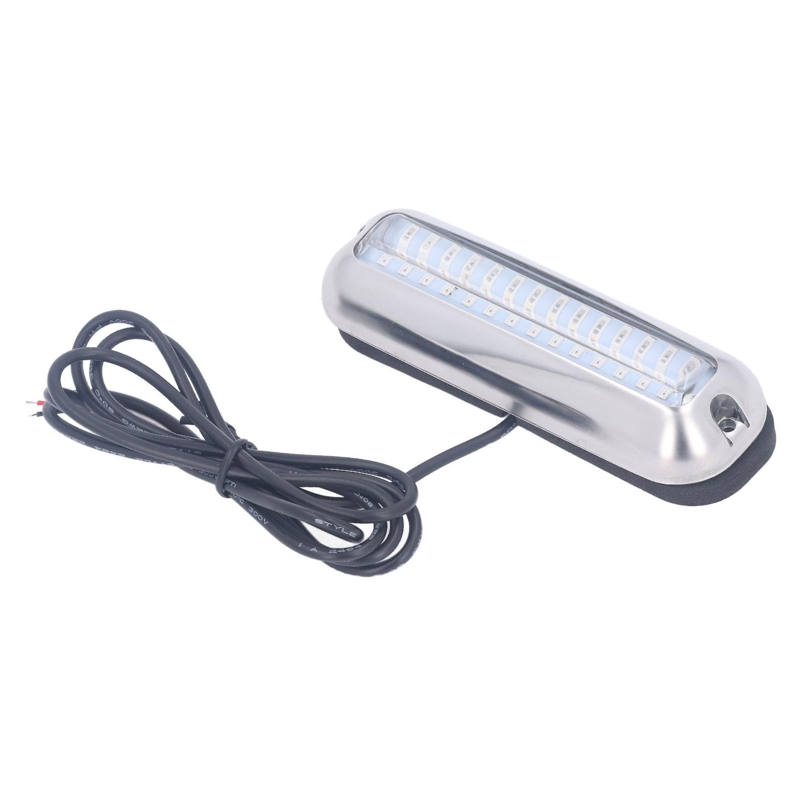 42 LED Beads Underwater Boat Lights, IP68 Waterproof, 125° Wide Angle, Marine Light Lamp with Easy Installation (Blue)