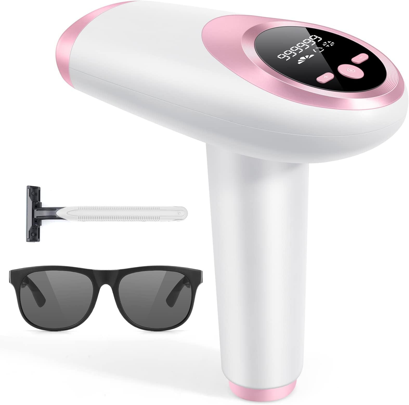 AMZGIRLLaser Hair Removal for Women and Men 3-N-1 IPL Device Permanent 999,999 Flashes FDA Cleared Hair Removal for Face Armpits Legs Arms Bikini Line Whole Body Use