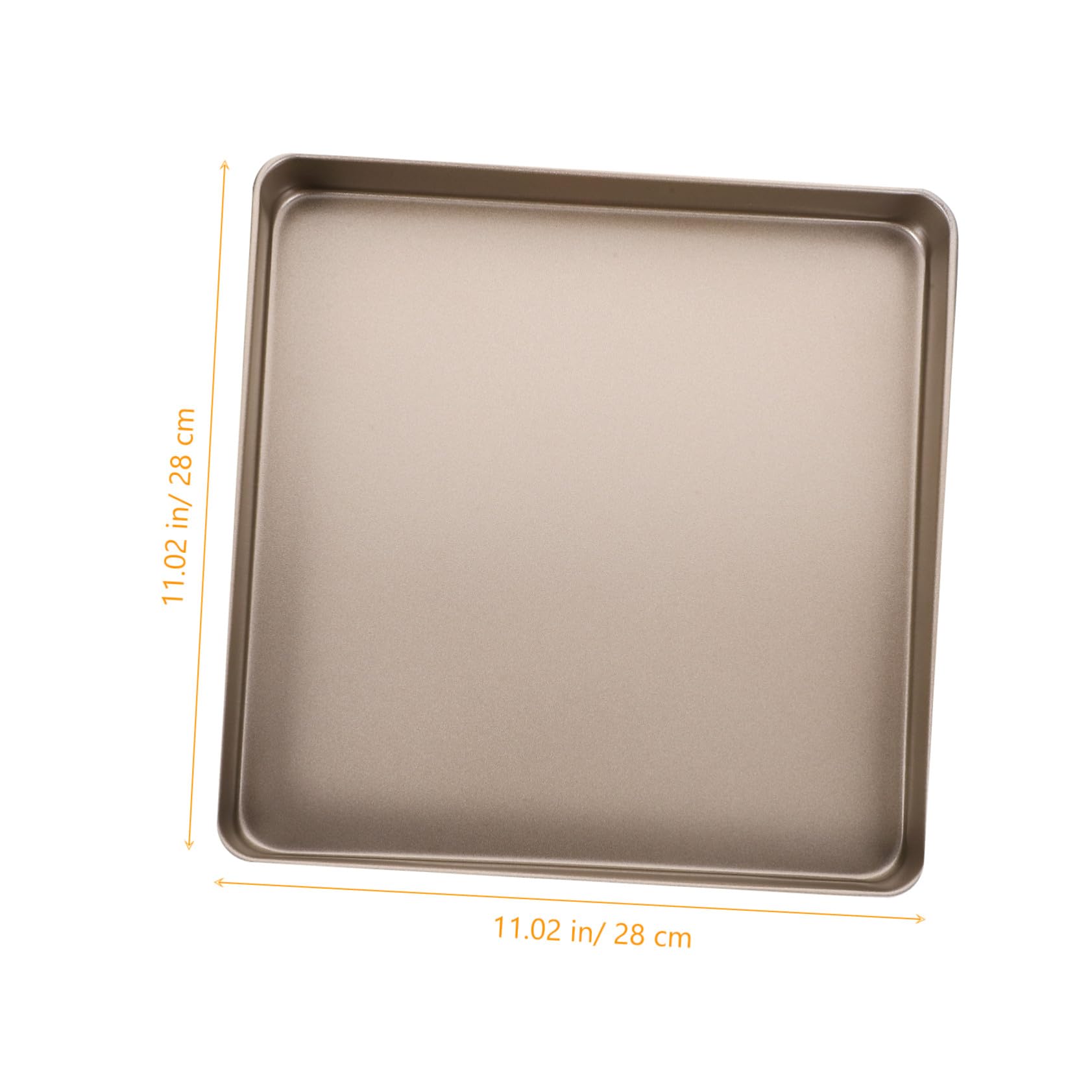 Toyvian Plaque de Cuisson Carrée 28cm Antiadhésive en Acier au Carbone, Facile à Nettoyer, pour Pain et Gâteau Maison Cuisine Professionnelle