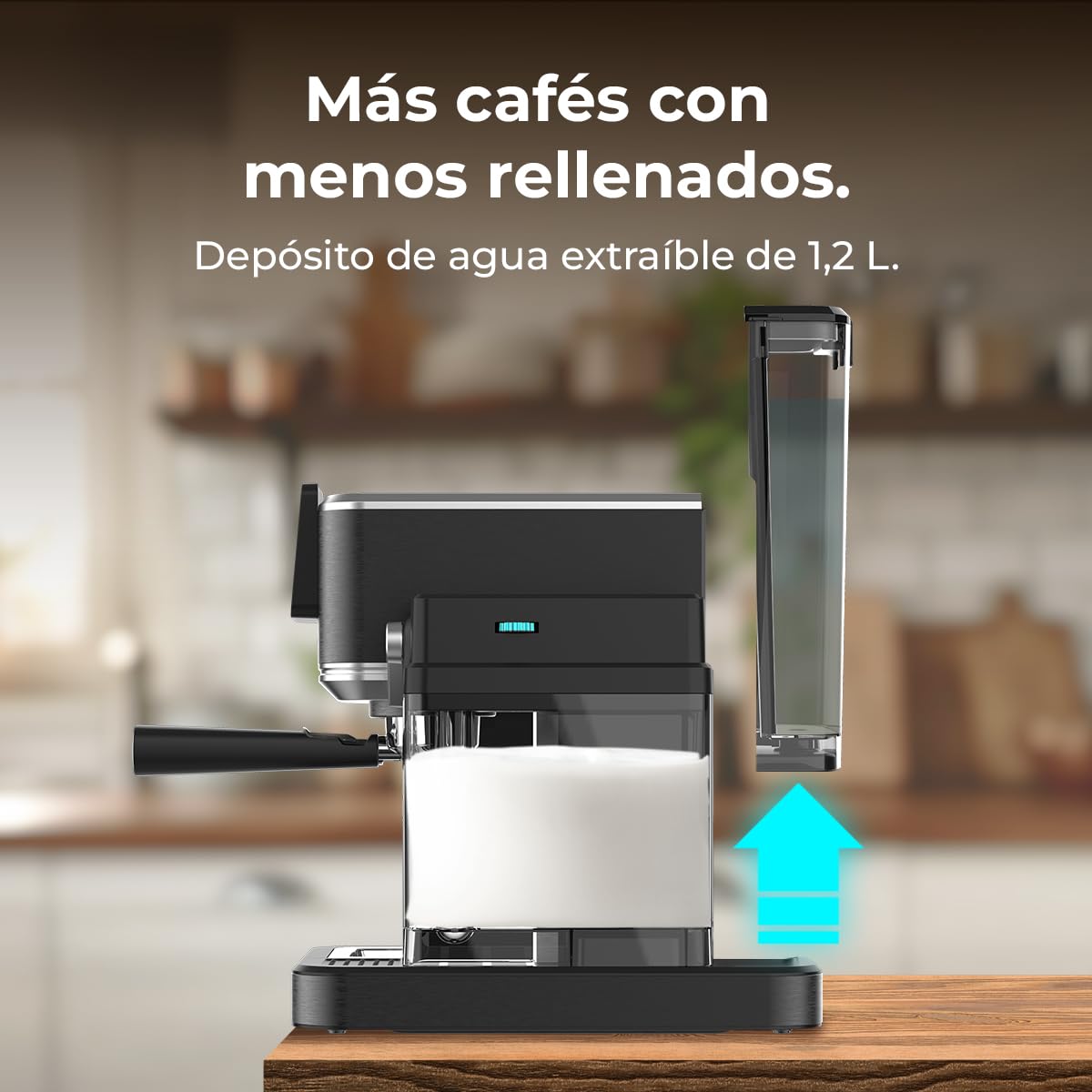 Cecotec Ekspresy do kawy Cafelizzia ColdBrew Latte Półautomatyczne ekspresy do kawy 1350 W, 20 barów, ColdBrew, kolorowy ekran dotykowy, zbiornik na wodę 1,2 l i 1000 ml mleka, podgrzewacze, podwójne