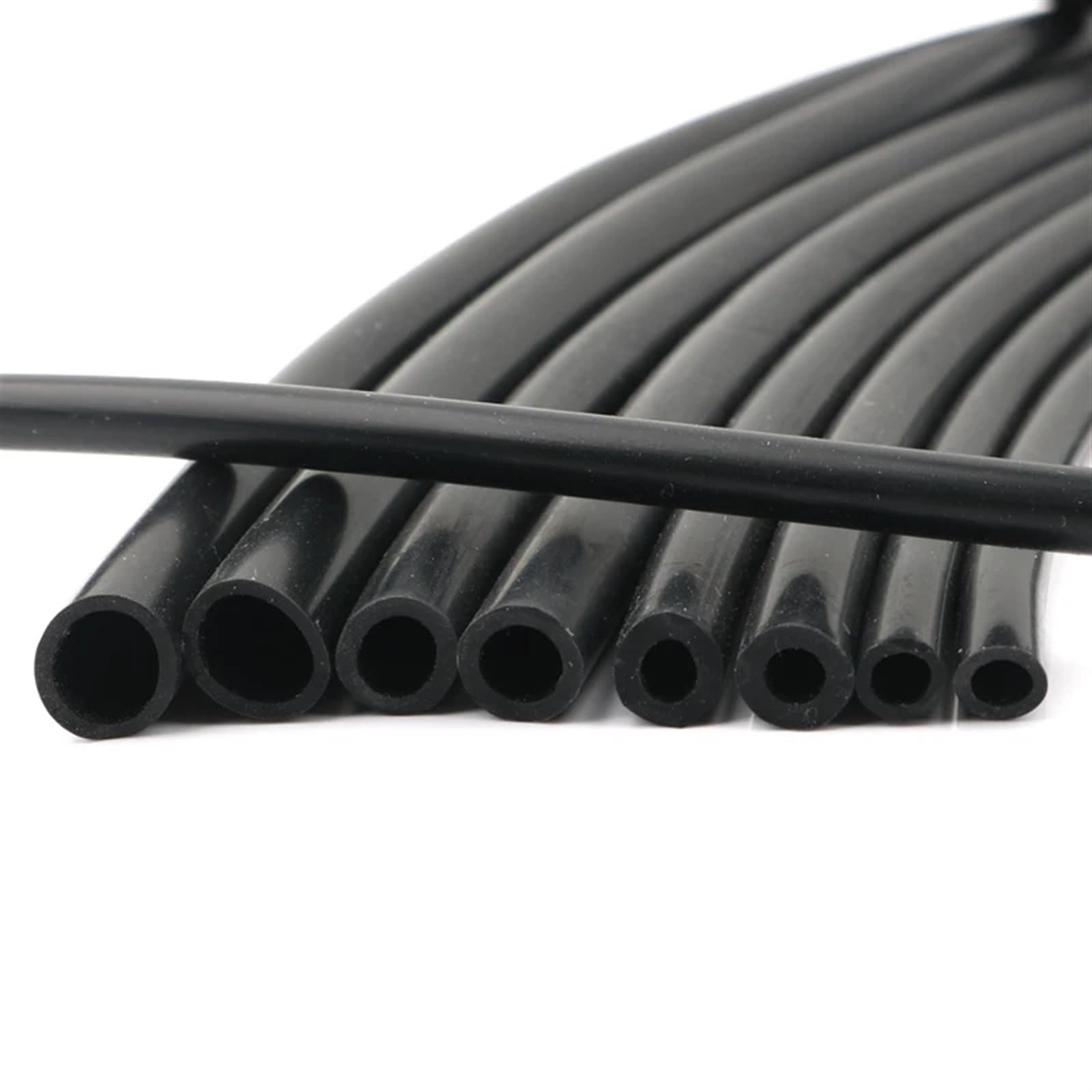 Tubo Gasolina Moto Manguera de goma flexible de silicona negra de 1 m/5 m/10 m, 1, 2, 4, 5, 6, 7, 8, 9, 10, 11, 12, 14 y 16 mm. Tubo de silicona blanda flexible(10 Meters,ID 15mm x OD 20mm)