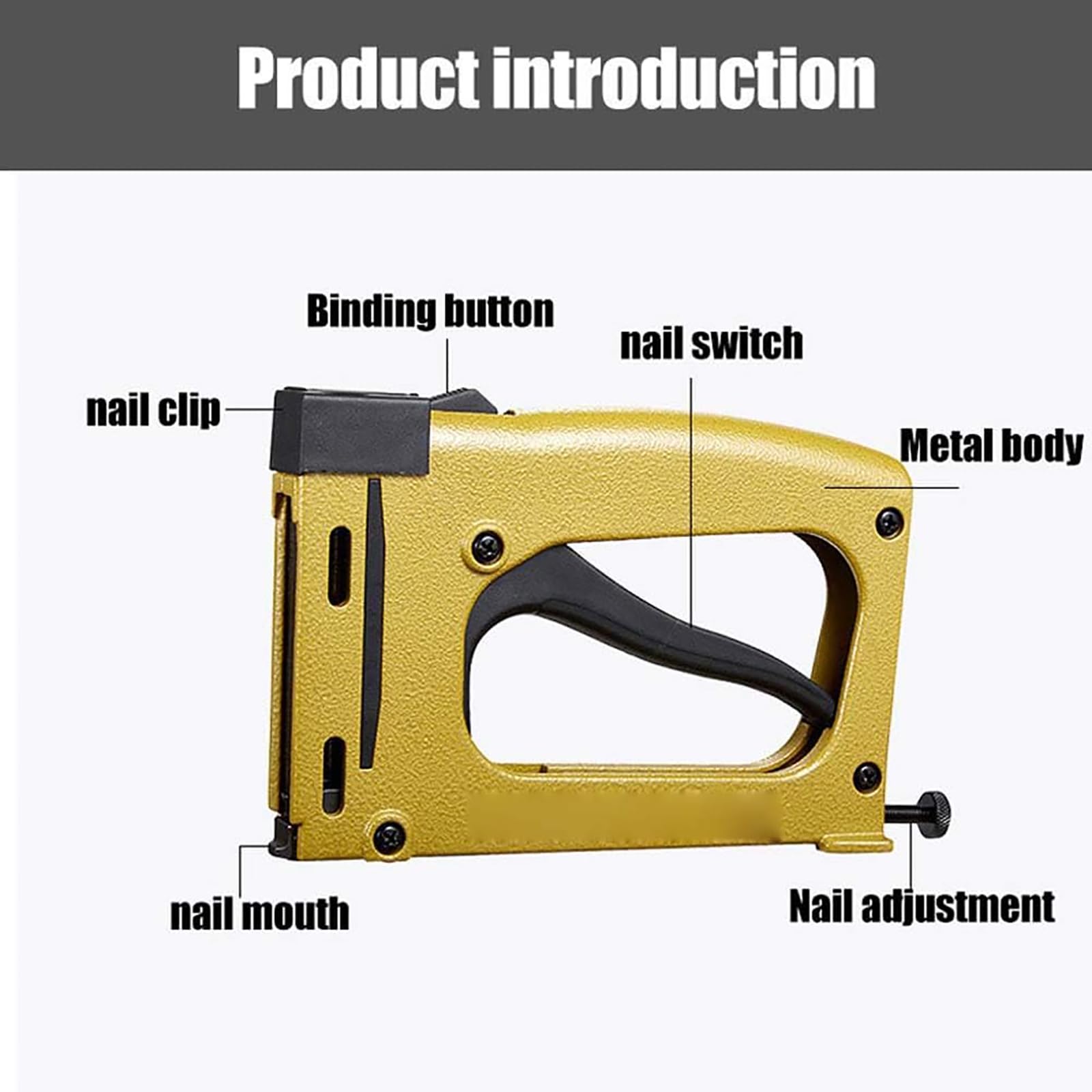Herramienta práctica de enmarcar para bricolaje, herramienta de marco de fotos de mano con 1000 puntos, pistola de metal ligera