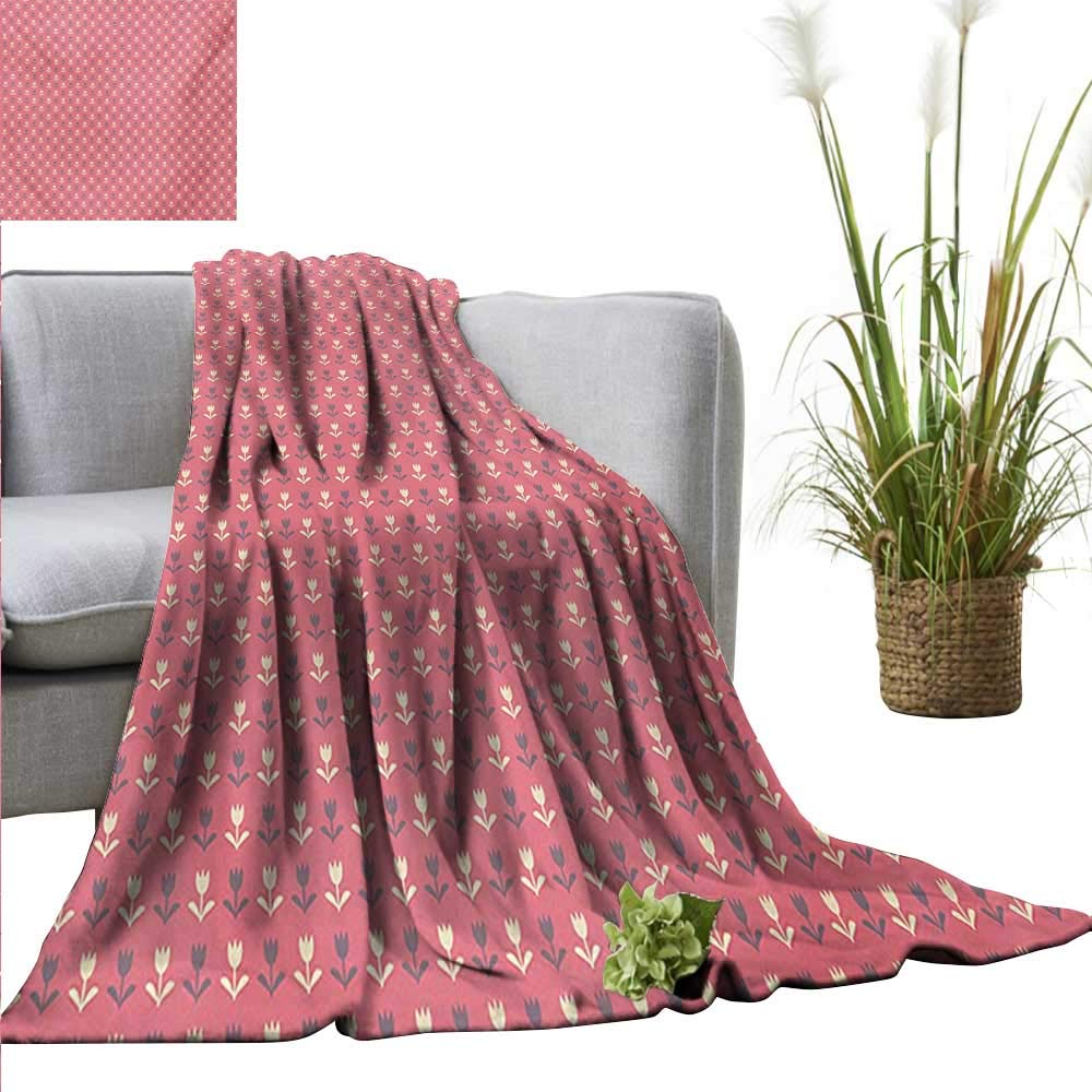 homehot Feather Faux Fur Throw Blanket Marine Accessory Chains Pendants Mineral Stones Shells Beads Watercolor Style Art Ultra Soft and Warm Hypoallergenic 60" Wx91 L Multicolor