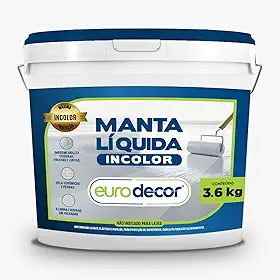 Impermeabilizante Manta Líquida Incolor 3,6kg - Vedação de Telhados, Calhas e Fissuras - Proteção Invisível