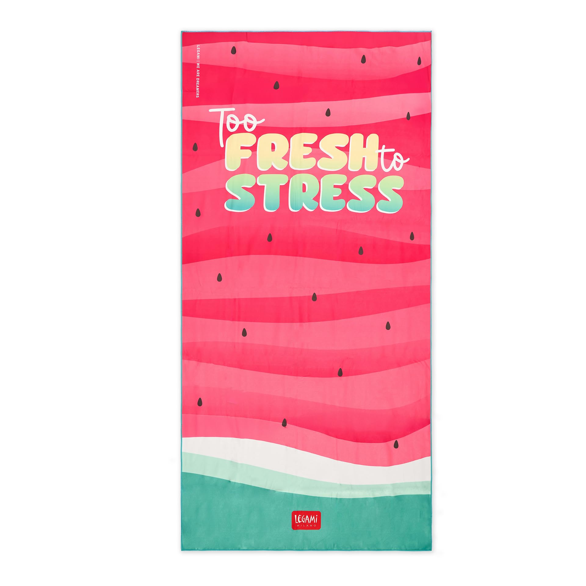 Legami - Lightweight Beach Towel, Microfibre Beach Towel, Compact Beach Towel, Sandproof, Quick Drying, Ultra Absorbent, Space Saving Towel, 85 x 180 cm