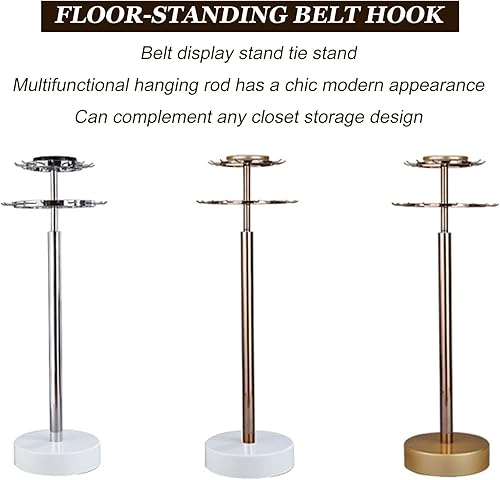 Miniatura 5 de Soporte de exhibición al por menor de cinturón para hombre, perchas de cinturón giratorio moderno, organizador de estante de exhibición de