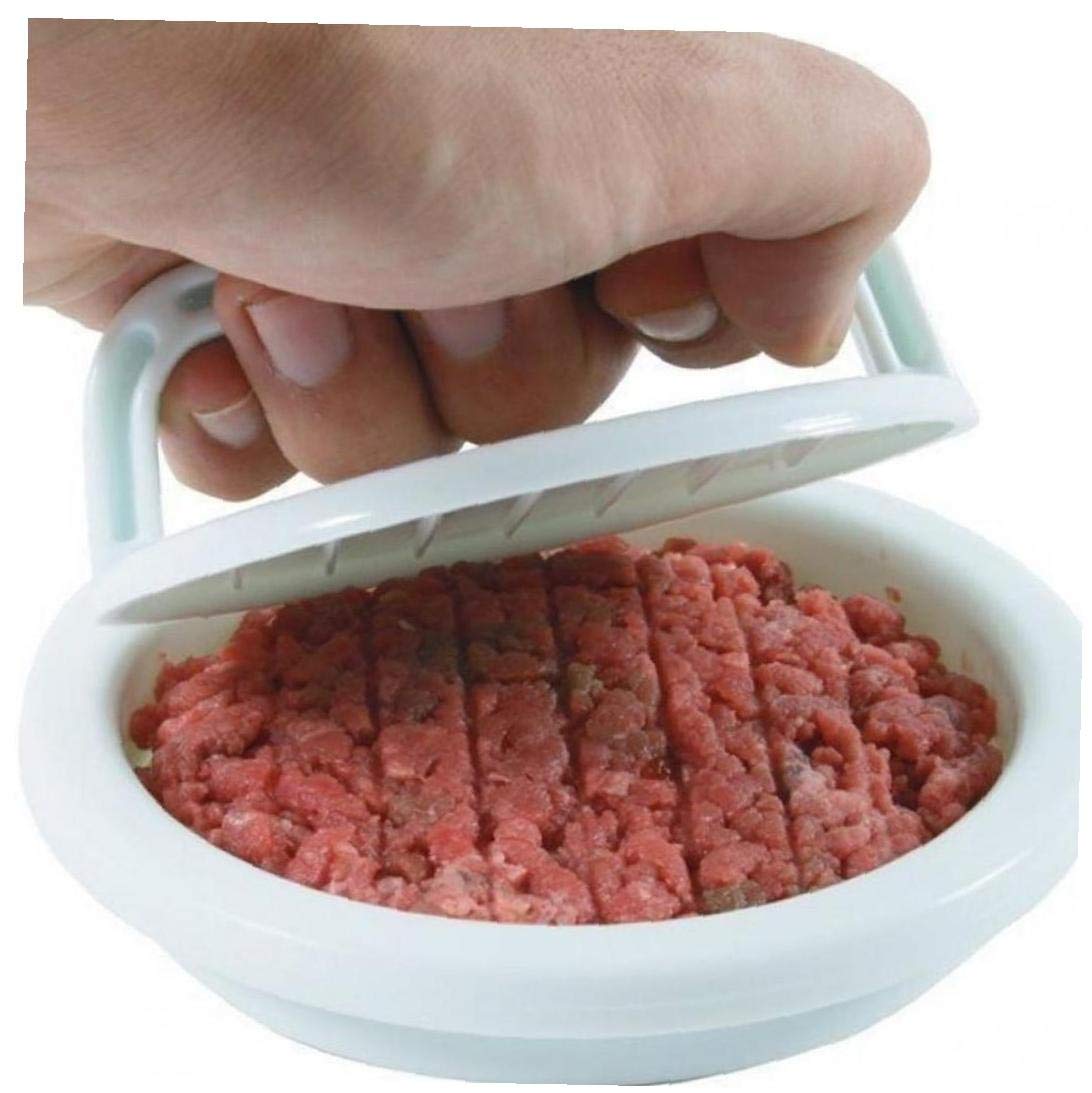 Byfri White Hamburger Press Mould Kitchen Meat Utensils Hamburger Maker Grill Burger Patty Press Mold Barbecue Tool Home Cooking