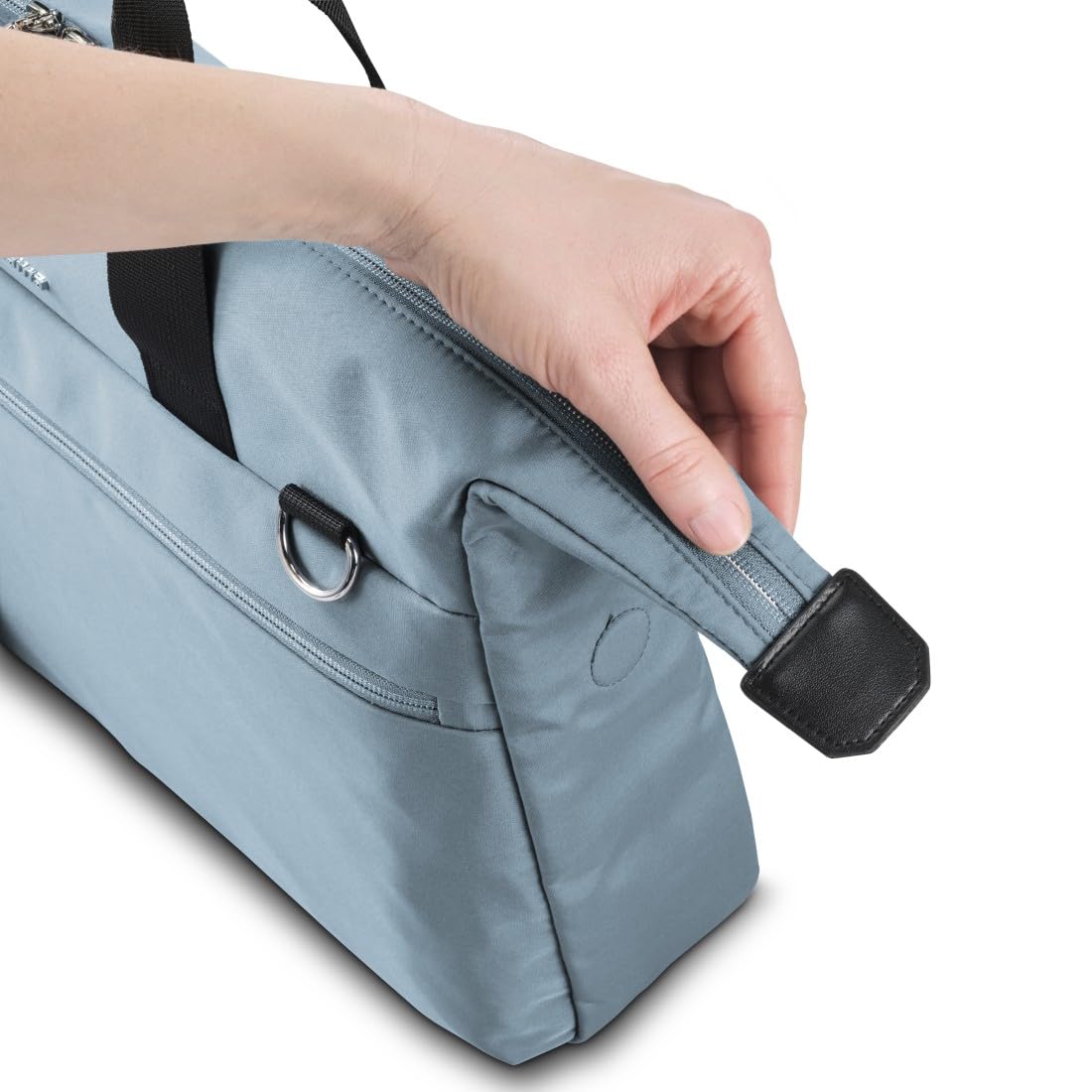 Hama | Maletín para portátil 13,3 pulgadas (funda protectora ordenador resistente acolchada compartimento tablet 12,9 bolso portátil 14,1 pulgadas bandolera ajustable ligera trabajo 10 litros) azul