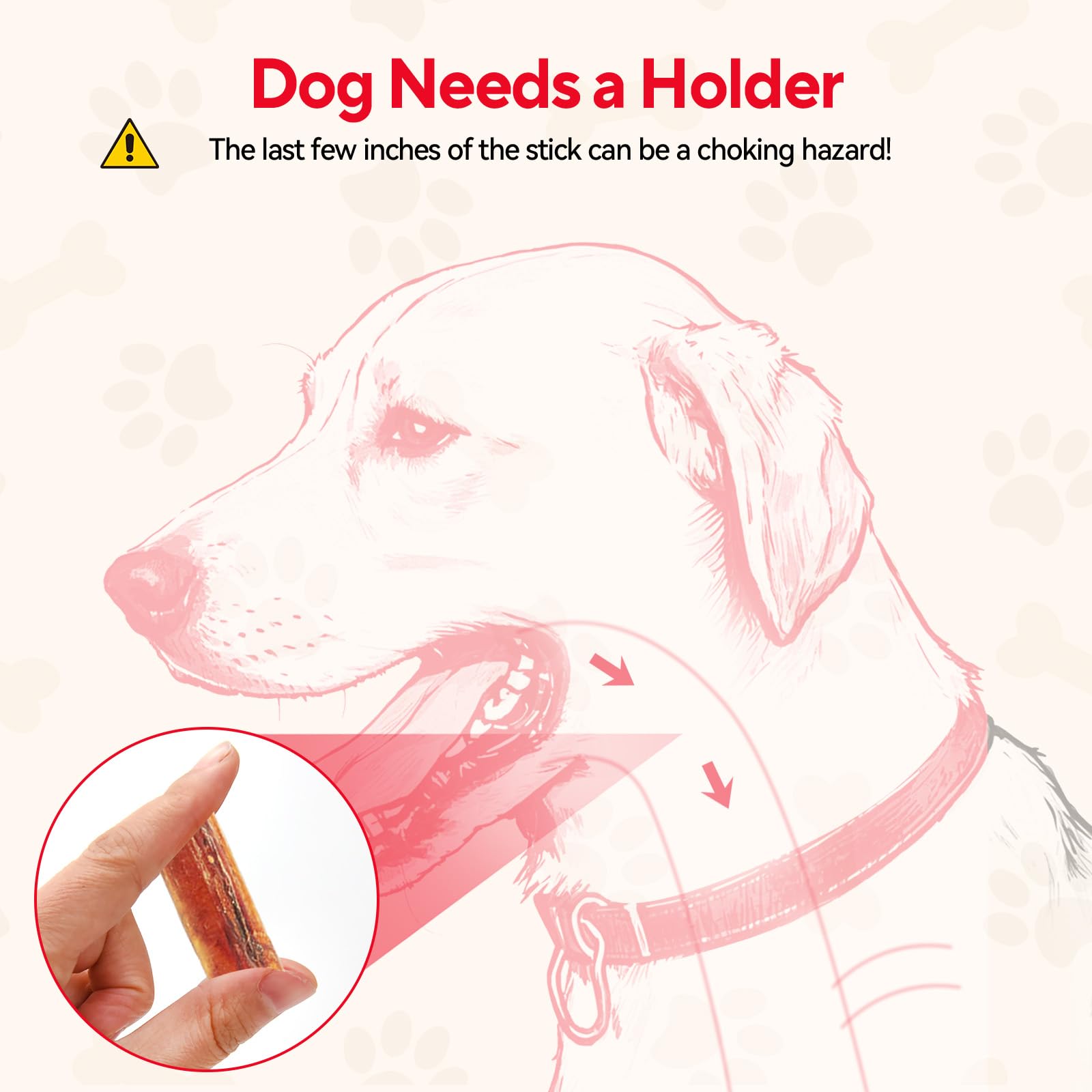 LIFLIX Bully Stick Holder, 2 in 1 Dog Treat Dispensing Toys, Adjustable Dog Treat Holder for Medium & Large Dogs - Image 4