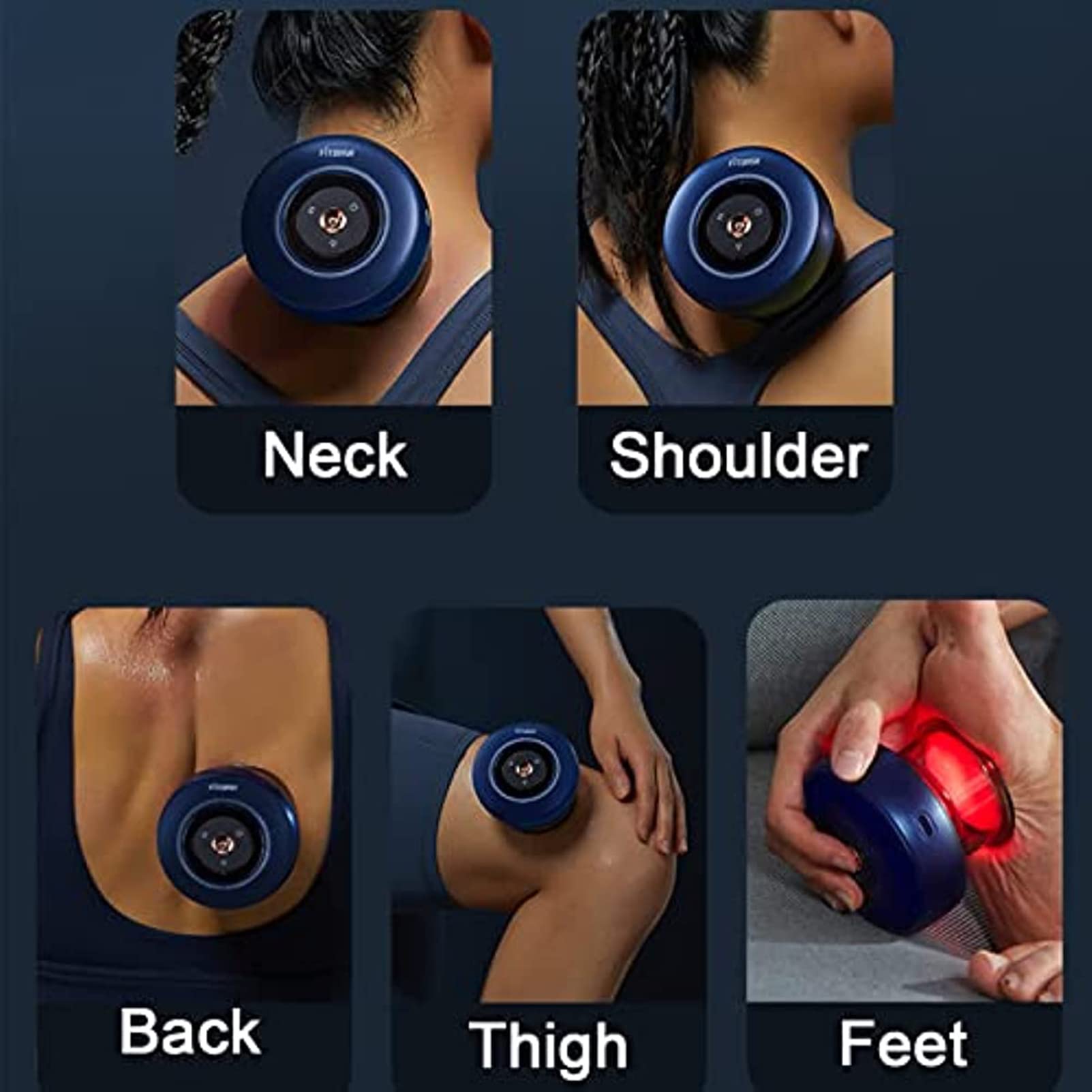 Dispositivo di Coppettazione Intelligente, Set di Terapia per Coppettazione Elettrica Portatile 3 in 1, Massaggiatore Raschiante con 5 velocità Regolabili, Aiuta a Ridurre Il Dolore Muscolare