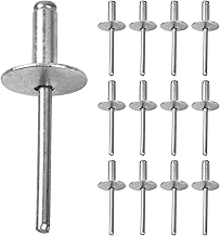 50 Pièces Rivets Aveugles Rivet Pop Aveugle à Tête Bombée en Aluminium Rivets Aveugles en Aluminium avec Grande Bride, pour Tôle, Travail du Bois, Industriel (4,8 * 16 * 16mm)