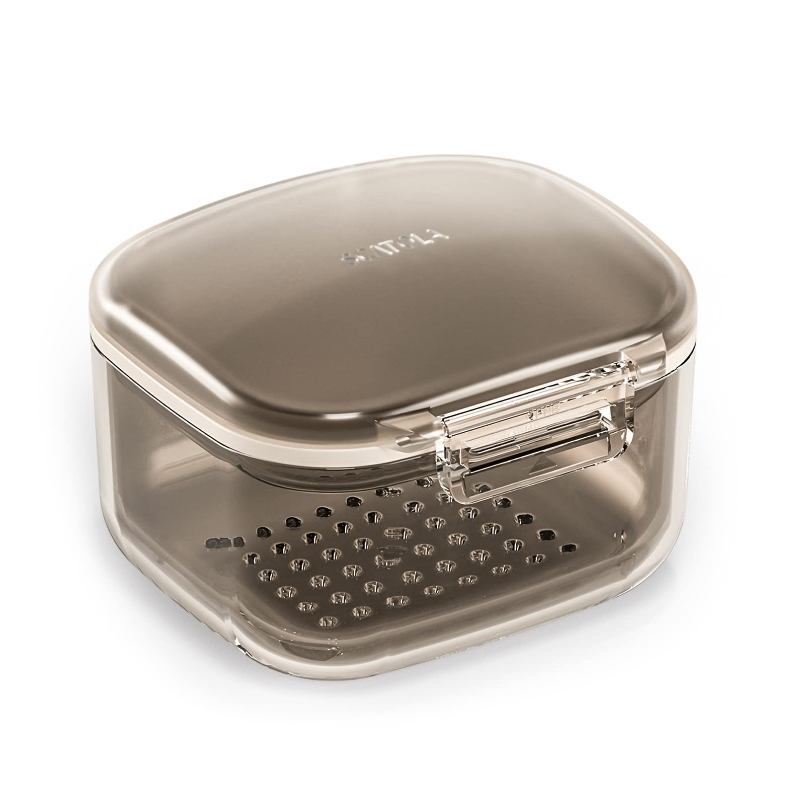 youfo マウスピース ケース 入れ歯 洗浄 おしゃれ いれば ケース 部分入れ歯 リテーナーケース マット仕上げ 三重構造 抗菌(ブラック)