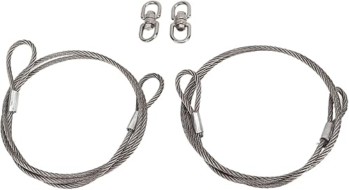 Keenso 1 par de cables de puerta de remolque, 3.3 ft de cable de elevación de remolque 125542 304 de acero inoxidable 304 reemplazo para remolques