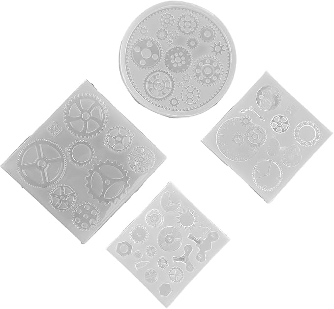 Molde de Silicona para Pasteles Forma de Engranaje 3D miniatura 8