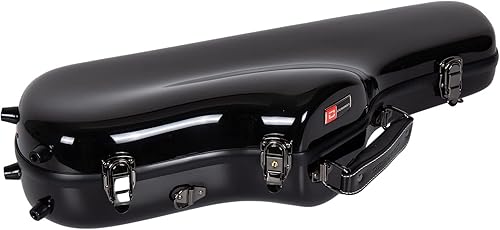 Miniatura 29 de Crossrock Funda recta para saxofón soprano de grado profesional, color azul zafiro, bloqueo TSA, protección Elite, correas desmontables