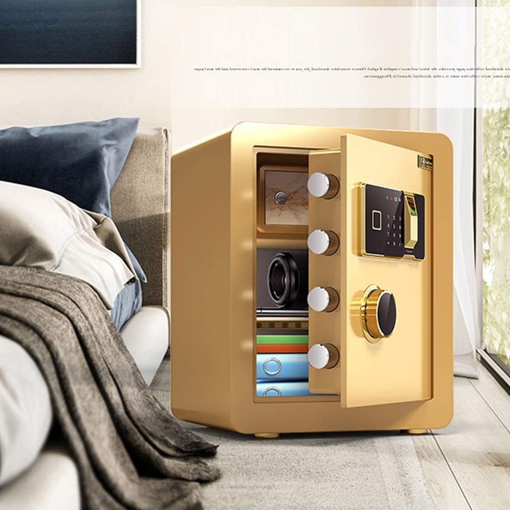 Hotel Security Safes, Electronic Password Deposit with Keypad, 45cm Extra Large Safe Lock Box for Home Office,Brown