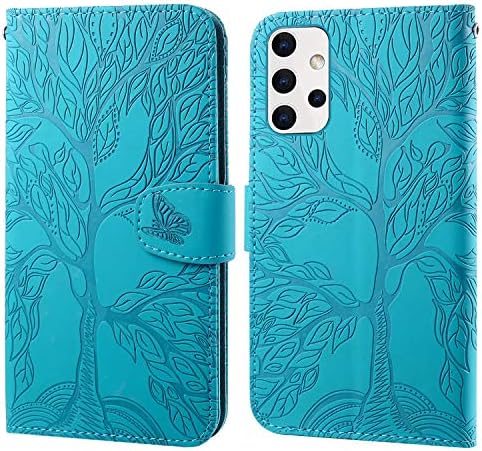 Aisenth Samsung Galaxy S20 Plus/S20+ Flip Case, The Tree of Life Embossed PU Leather Wallet Phone Case Magnetic shockproof Protective Cover with Stand function, Card Slots + 1 pcs Wrist Strap (Brown)