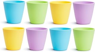 Munchkin Multi Open Training Toddler Cups 8oz 8-Pack - BPA-Free Stackable Cups for Stable Big Kid Transitions