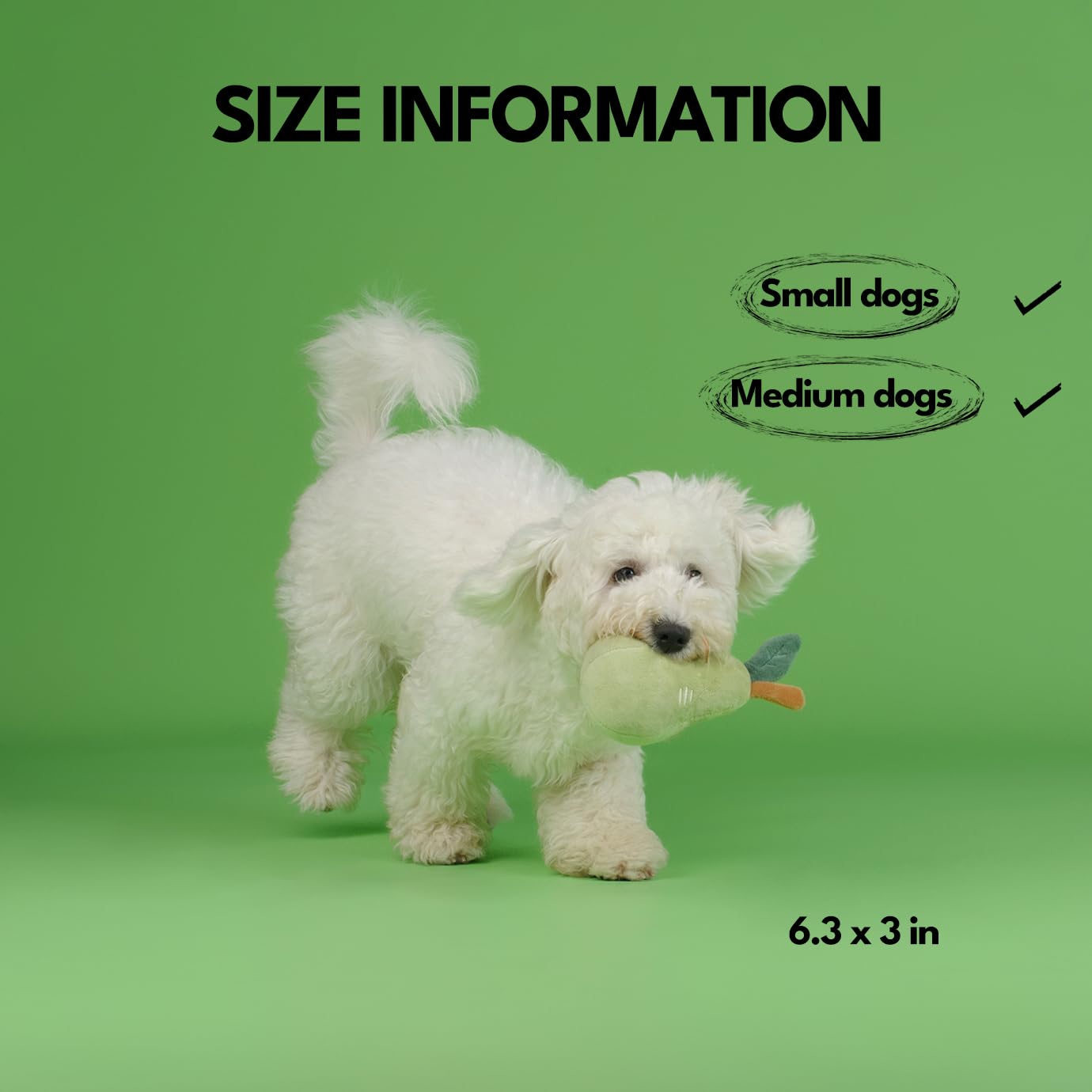 CHEWFFON Squeaky Dog Toy, Plush Pear for Small and Medium Dogs Interactive Soft Toy, Durable & Great for Playtime - Image 4