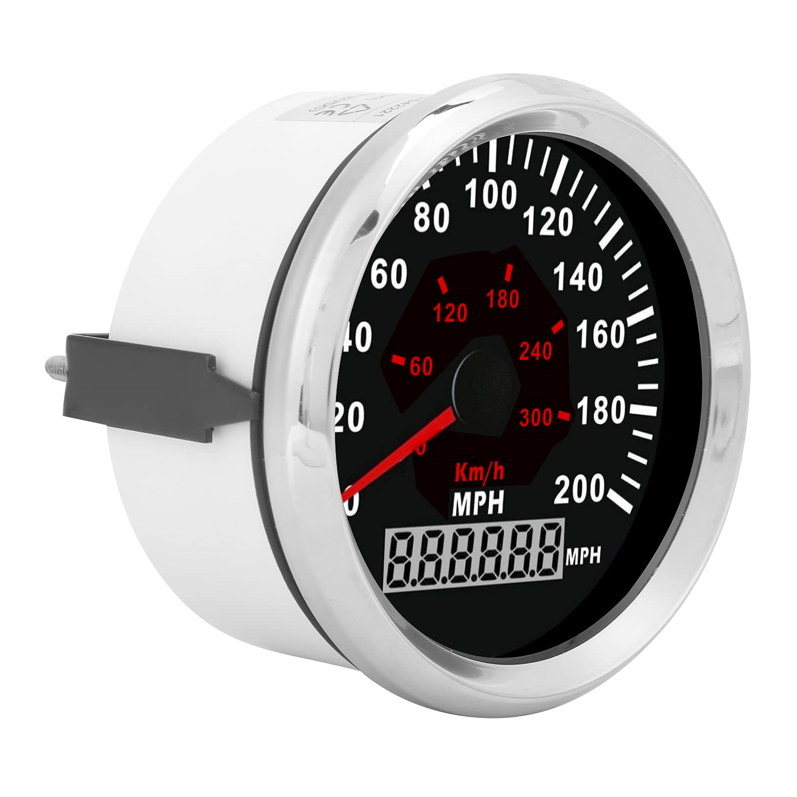 Dioche Contachilometri Universale da 3-3/8 Pollici, Indicatore di velocità da 200 Miglia Orarie, Accurato, IP67 per Barche, e Veicoli
