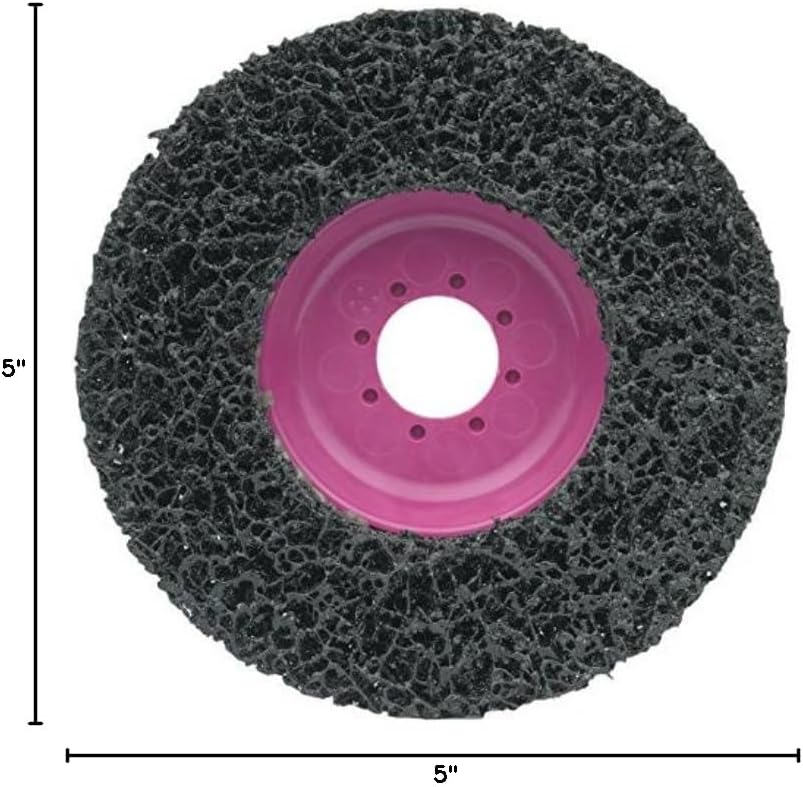 CS Unitec 96700 Magnum Clean Flexible Cleaning Disc, 5" Diameter, 7/8" Arbor, Medium Grit (Pack of 5)