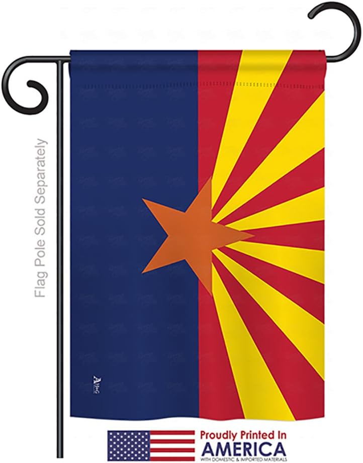 Arizona Garden House Flags Set Americana States USA American Territories Republic Country Particular Area Small Decorative Gift Yard Banner Made In 28 X 40