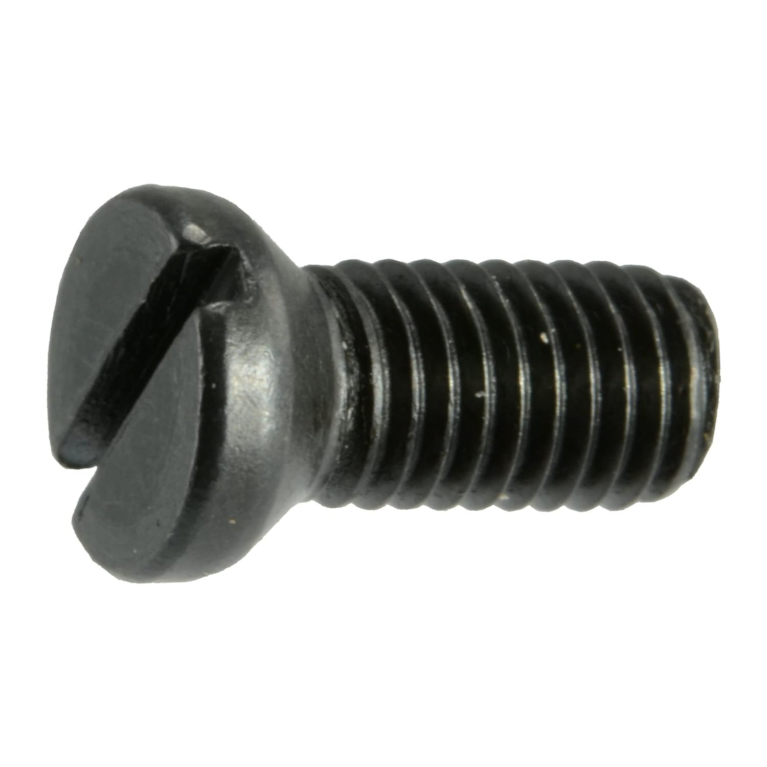 Black Oxide Slotted Weaver Oval Head Gun & Scope Screws - 10 pcs. (#6-48 x 1/4)