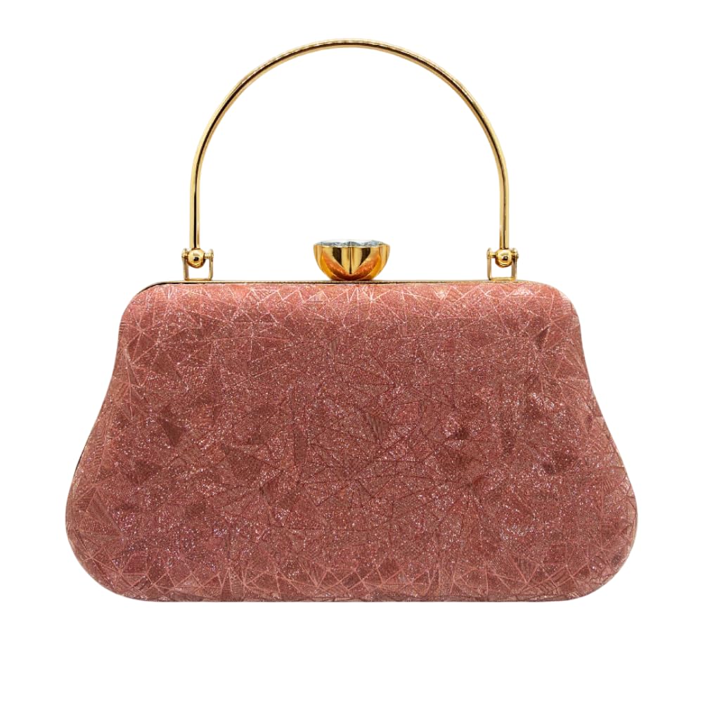 slara Clutch Purse for Women, Elegant Handbag with Metal Handle, Perfect Handbag for Bridal, Wedding, and Party Events-picture-49