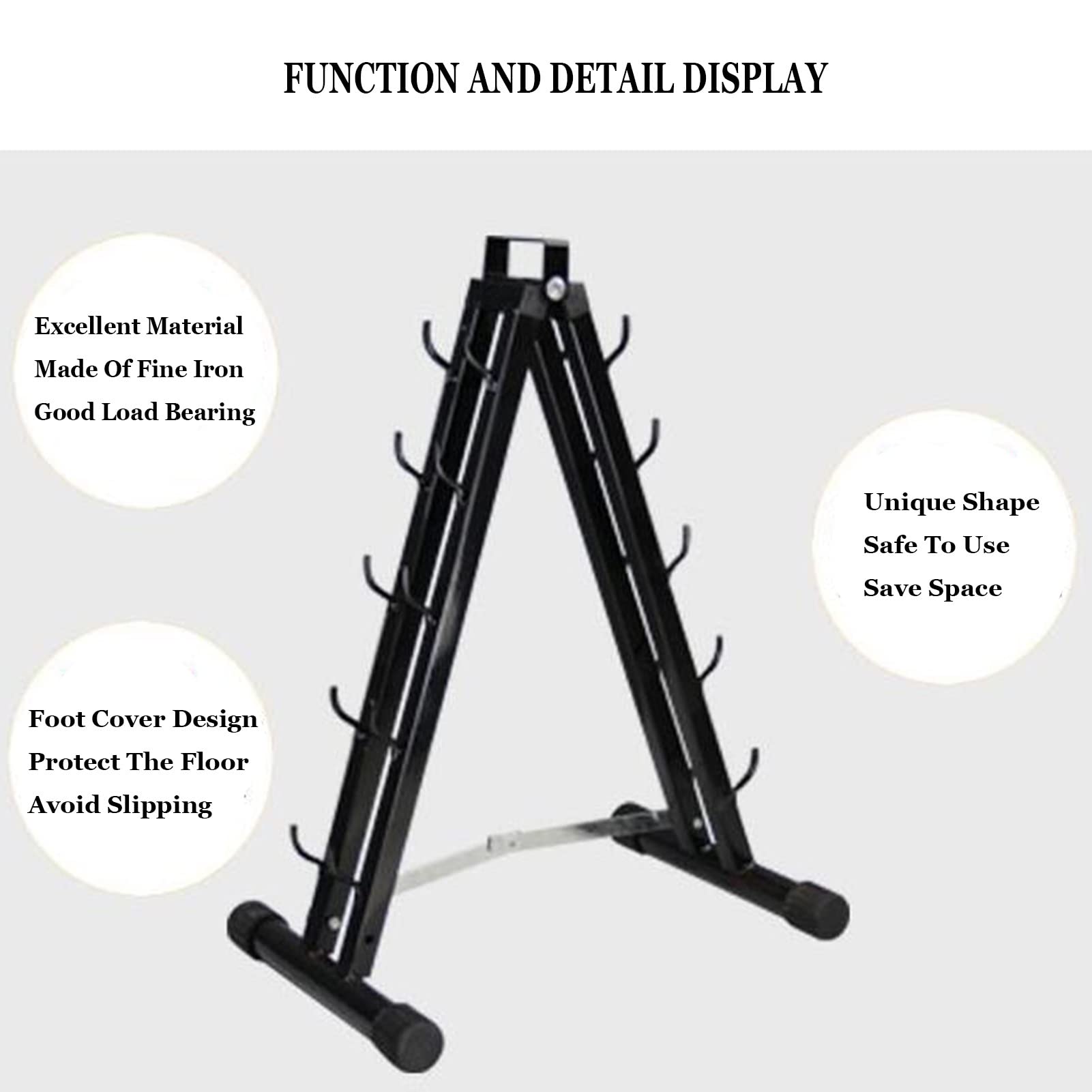 Soporte De Soporte De Almacenamiento For Mancuernas, Soporte De Acero For Almacenamiento De Mancuernas, Árbol De Mancuernas Con Marco En A, Juego De Pesas Con Mancuernas For Ejercicios De Gimnasio En