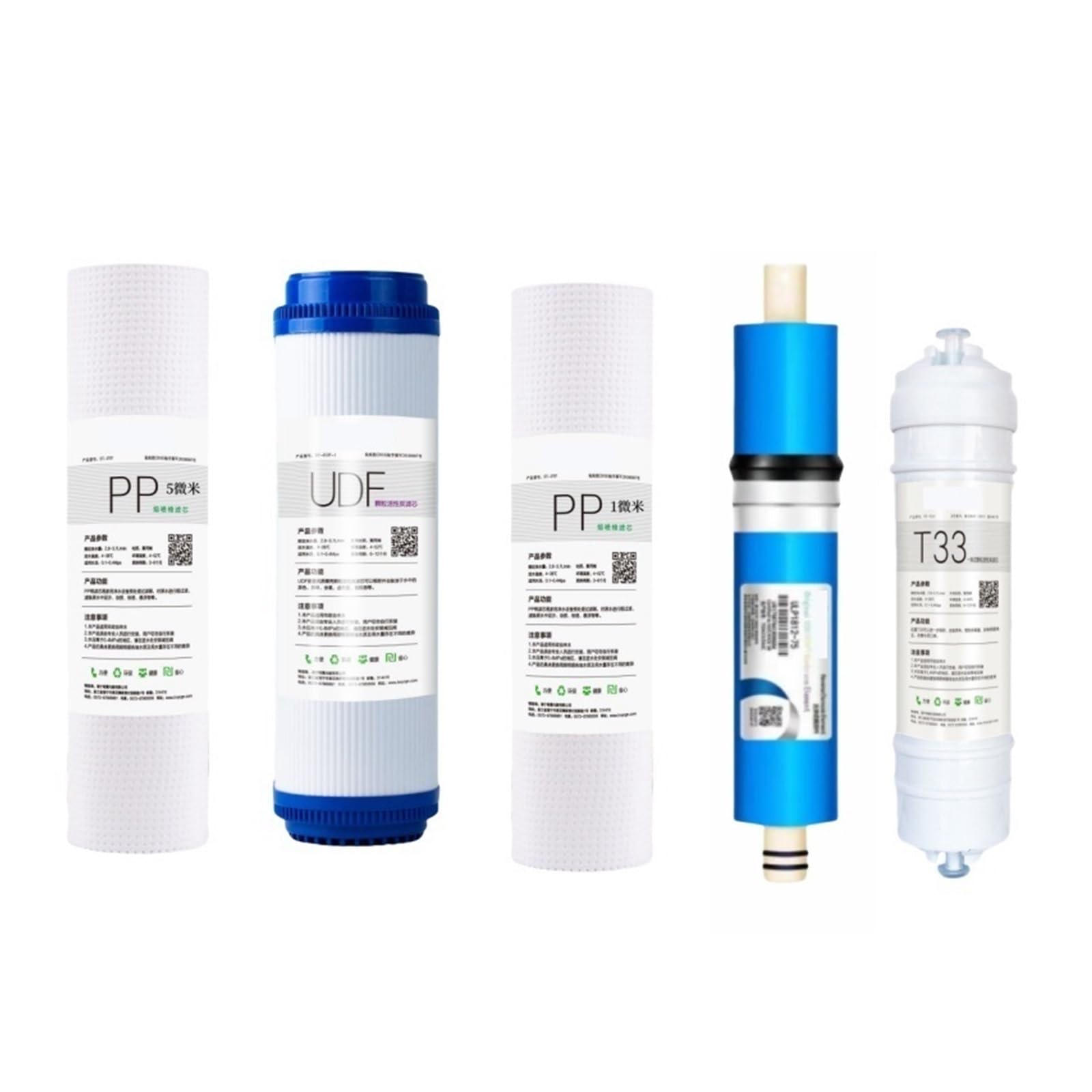 Cartouche PP UDF RO T33 de 10 pouces pour une eau de cuisine pure et sans arrière-goût