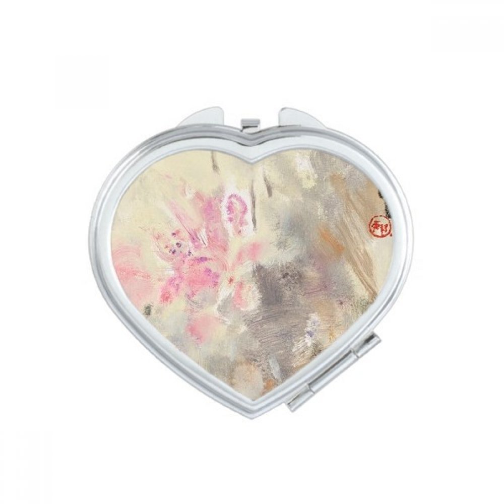 Miroir compact de maquillage motif peinture en voyage ou au bureau au quotidien