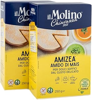 Pure Corn Starch 500g (250g, Pack of 2) 🌽 Made in Italy | GMO Free | Gluten Free | Great for Baking 🌽 by Molino Chiavazza