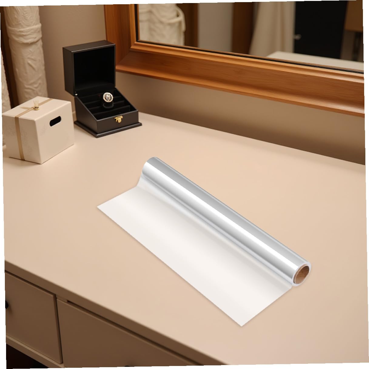 DECORNIJIA Klare Zellophanrolle 50cm X 50m Dicke Transparente Geschenkfolie für Blumenverpackung Blumenkörbe und Saisonale Feierlichkeiten