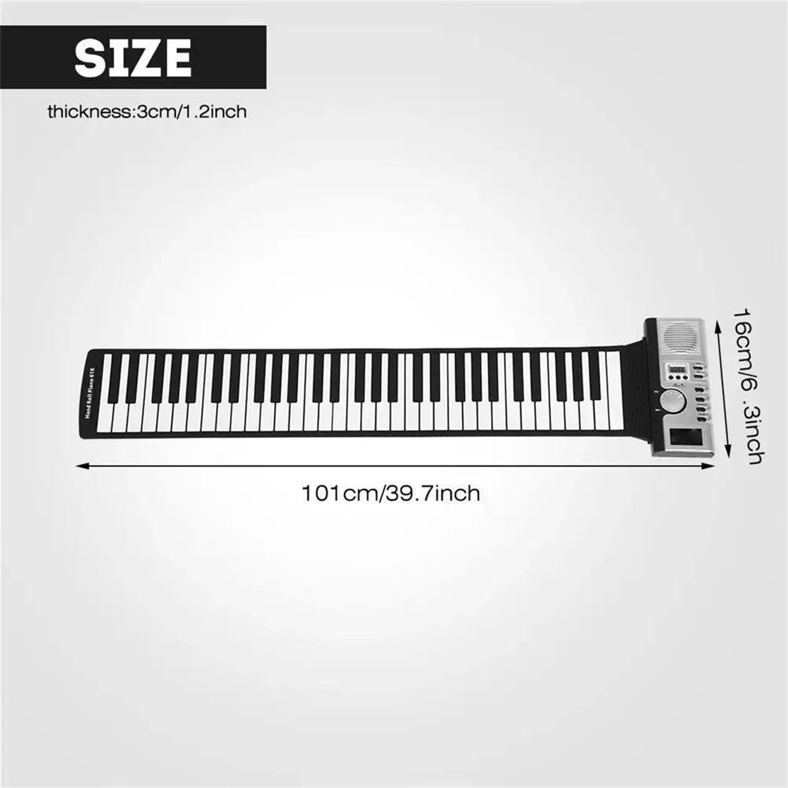 Pianoforte a Mano, Pianoforte Portatile con Tastiera Elettronica per Musica Digitale a 61 Tasti, Adatto a Principianti e Amanti della Musica