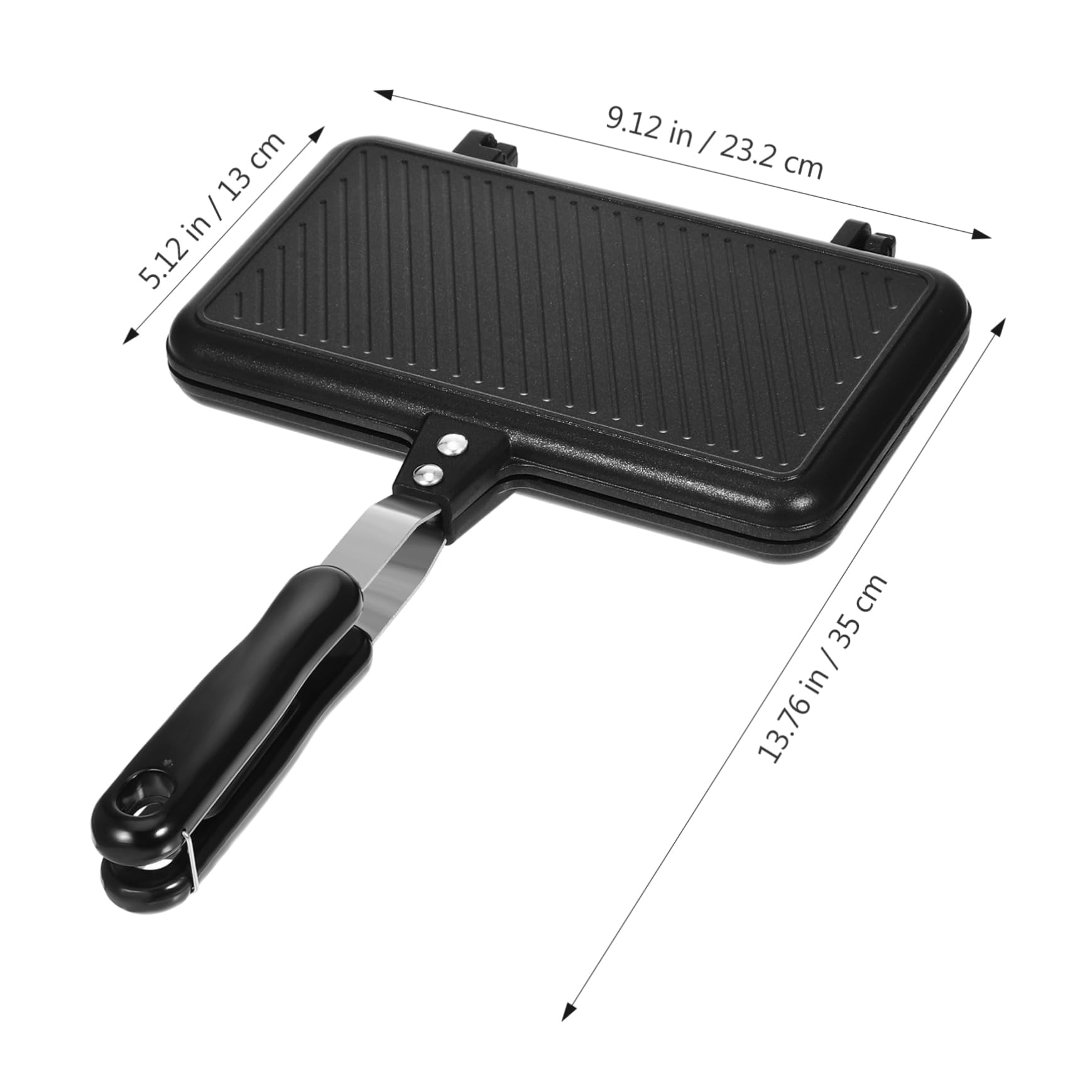 TIDTALEO Double Sided Non Stick Sandwich Baking Pan Versatile Kitchen Accessory for Easy Breakfast Cooking Compact Design for Grilling Sandwiches and More for Home Use