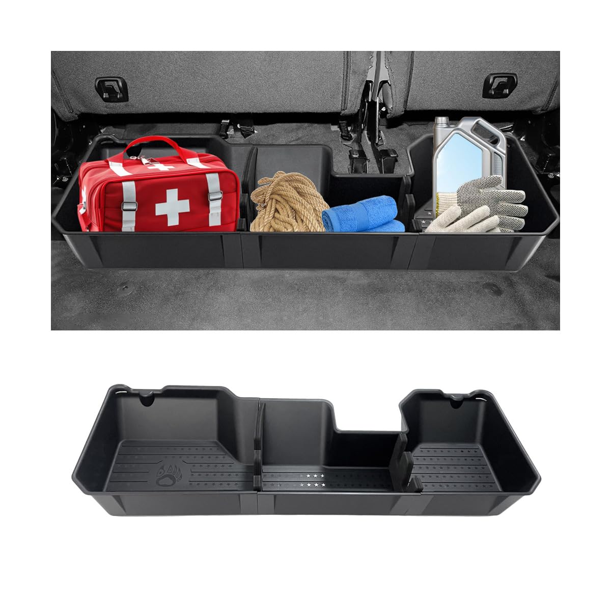 MAXDOM Under Seat Storage Fits for RAM 1500 Crew Cab 4-Door Full Size Pickup (2019-2025, RAM 1500)